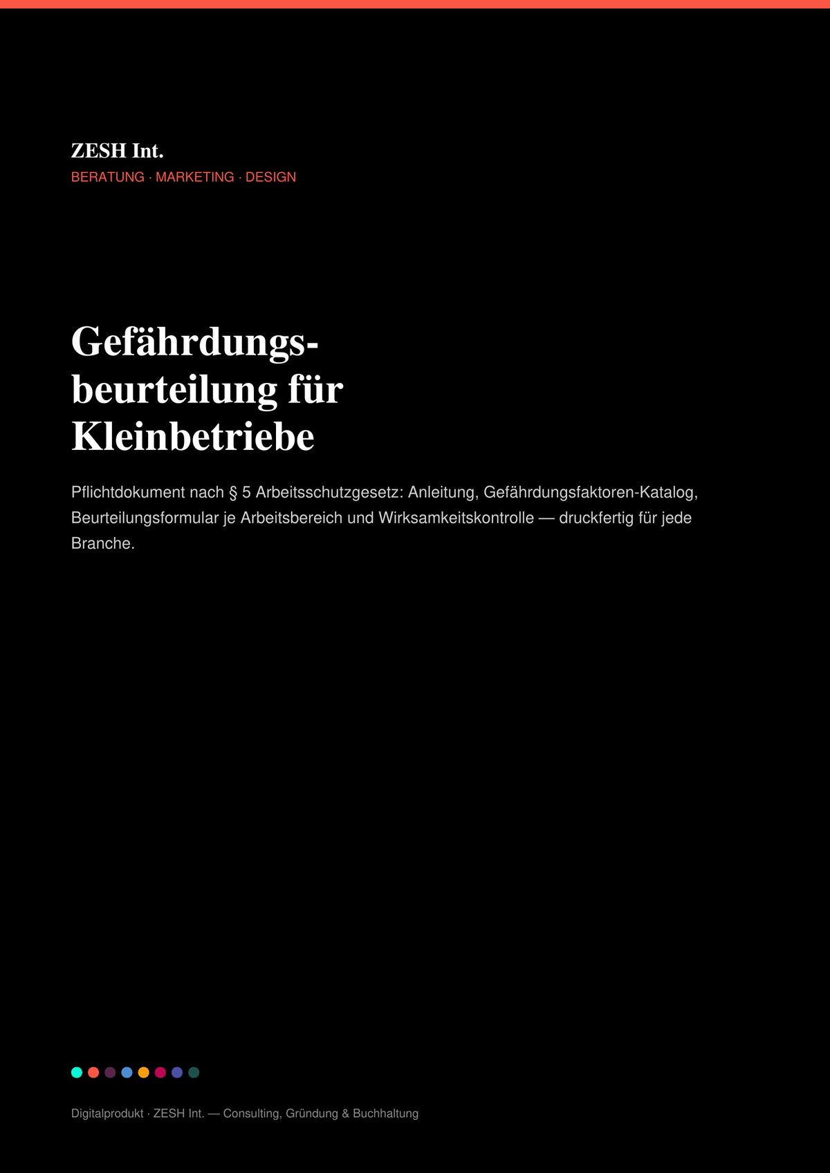 Gefährdungsbeurteilung für Kleinbetriebe