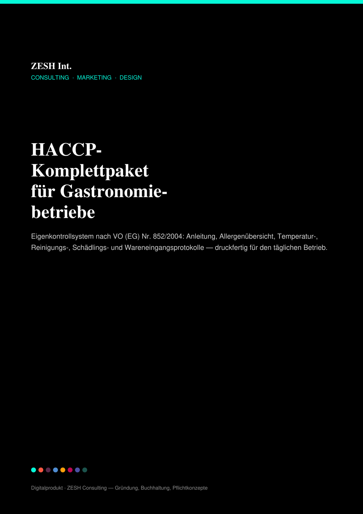 HACCP-Komplettpaket für Gastronomiebetriebe
