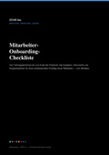 Mitarbeiter-Onboarding-Checkliste