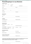 Personalfragebogen für neue Mitarbeiter