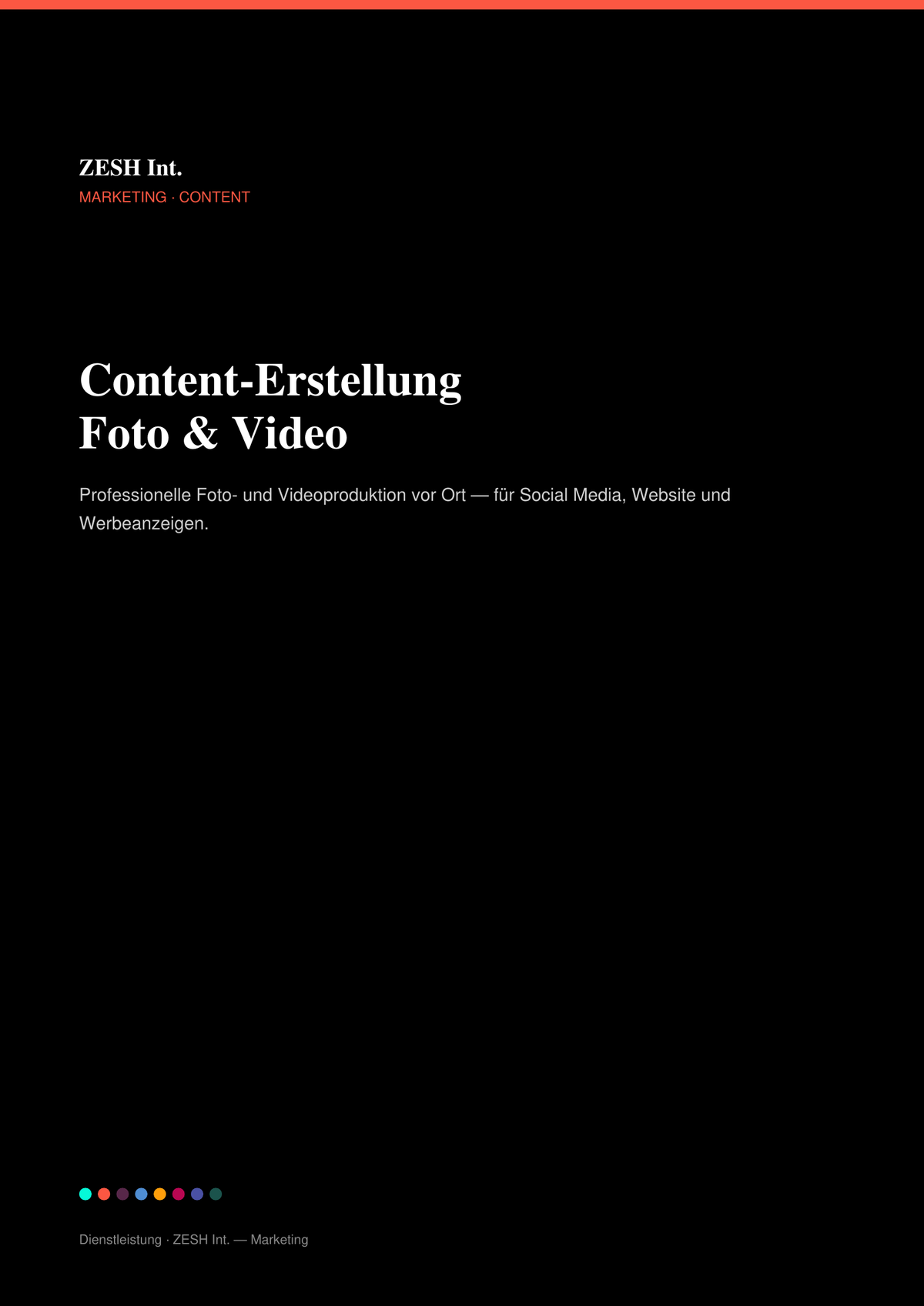 Content-Erstellung Foto & Video