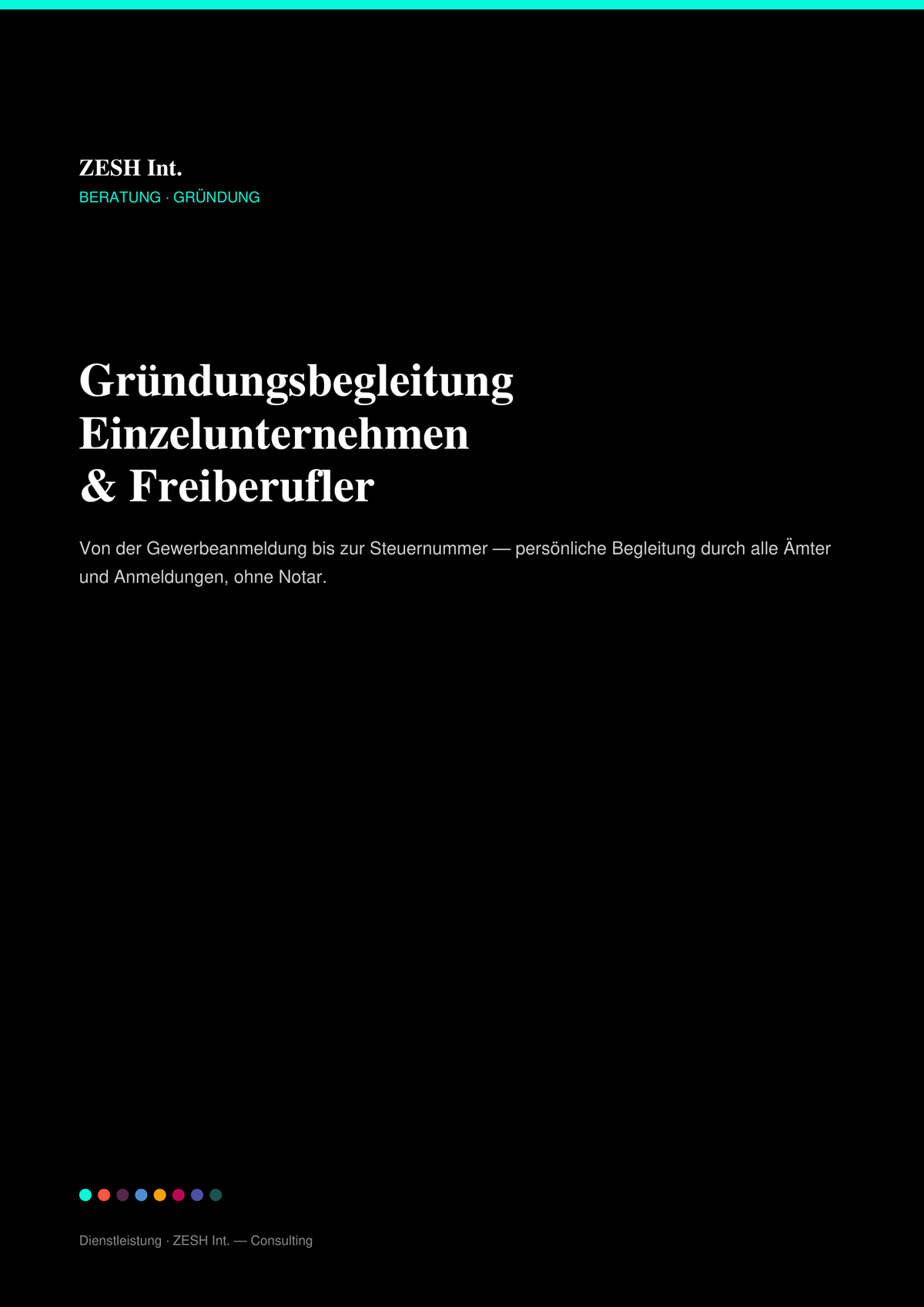 Gründungsbegleitung Einzelunternehmen & Freiberufler