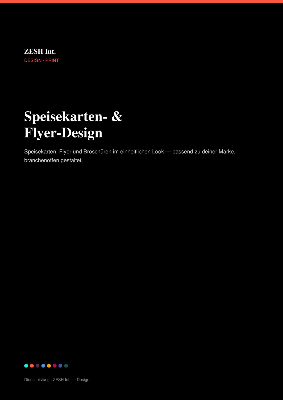 Speisekarten- & Flyer-Design