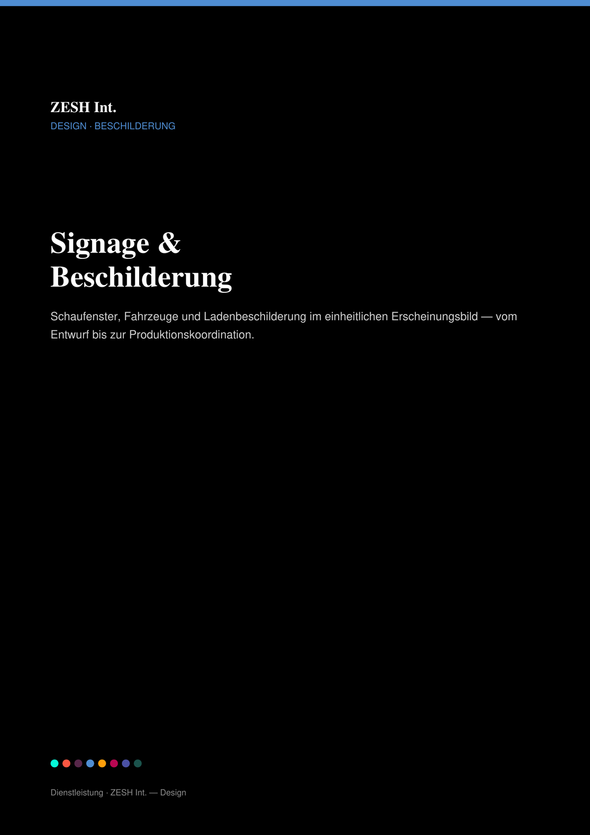 Signage & Beschilderung